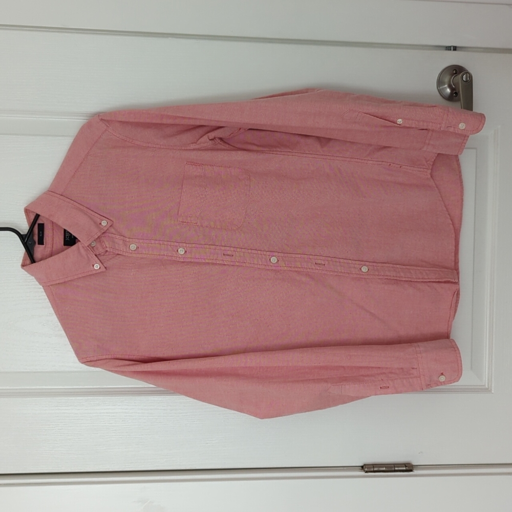 J. Crew Red Oxford Long Sleeve Shirt